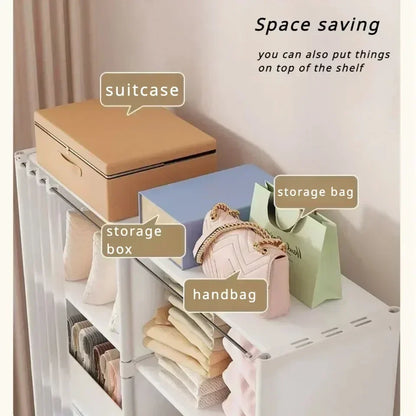 6/5 Layers Dustproof Wardrobe Storage Cabinet Bookshelf