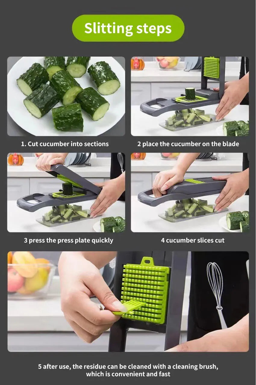 12-in-1 Multifunctional Vegetable Slicer Cutter