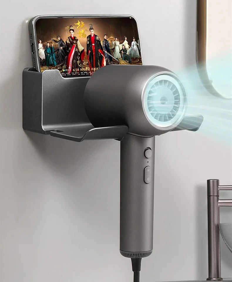 Wall-Mounted Hair Dryer Holder