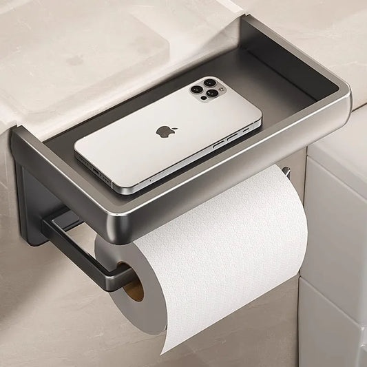 Wall-Mounted Aluminum Toilet Paper Holder