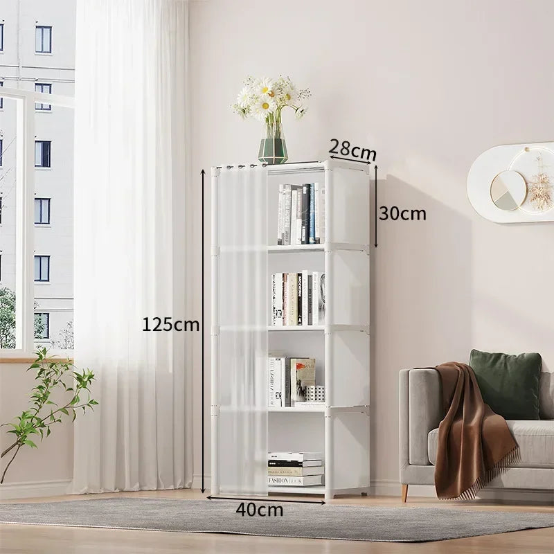 6/5 Layers Dustproof Wardrobe Storage Cabinet Bookshelf