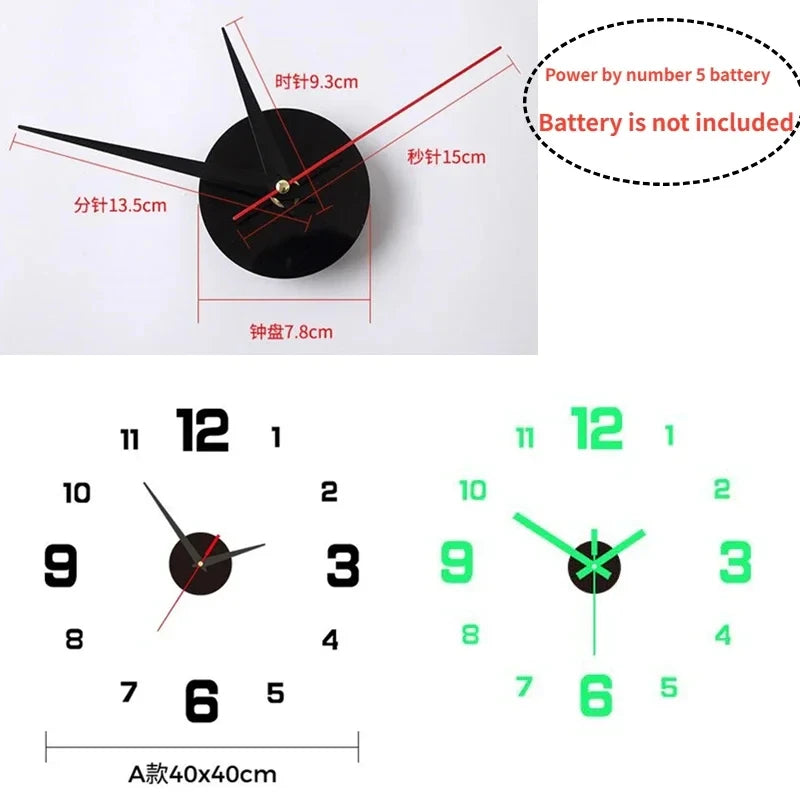 Luminous DIY 3D Wall Clock