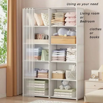 6/5 Layers Dustproof Wardrobe Storage Cabinet Bookshelf