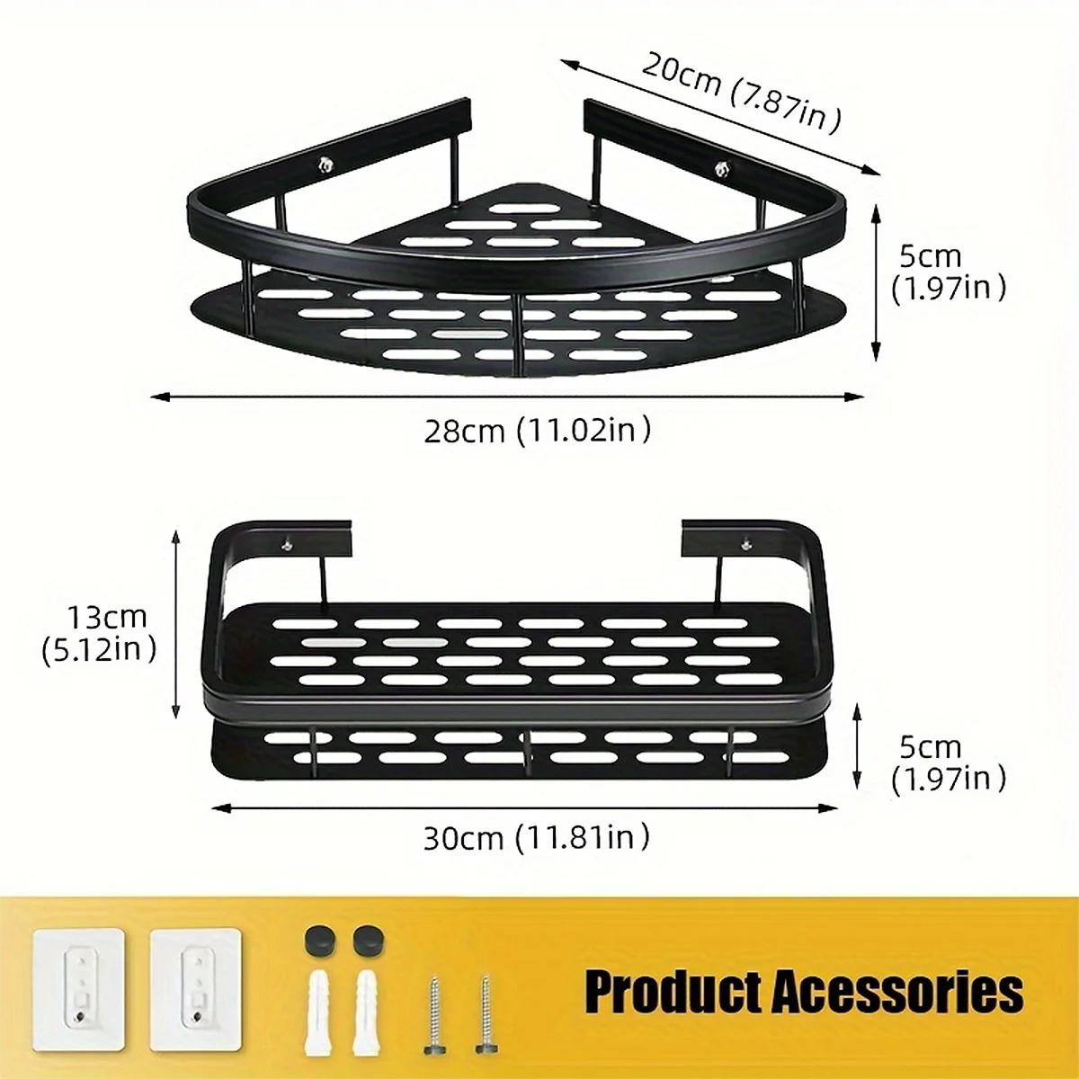 No Drill Bathroom Storage Rack