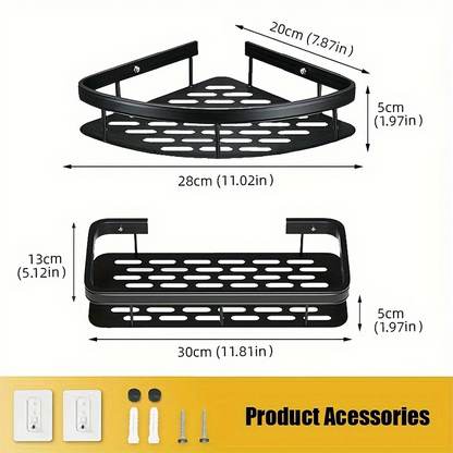 No Drill Bathroom Storage Rack