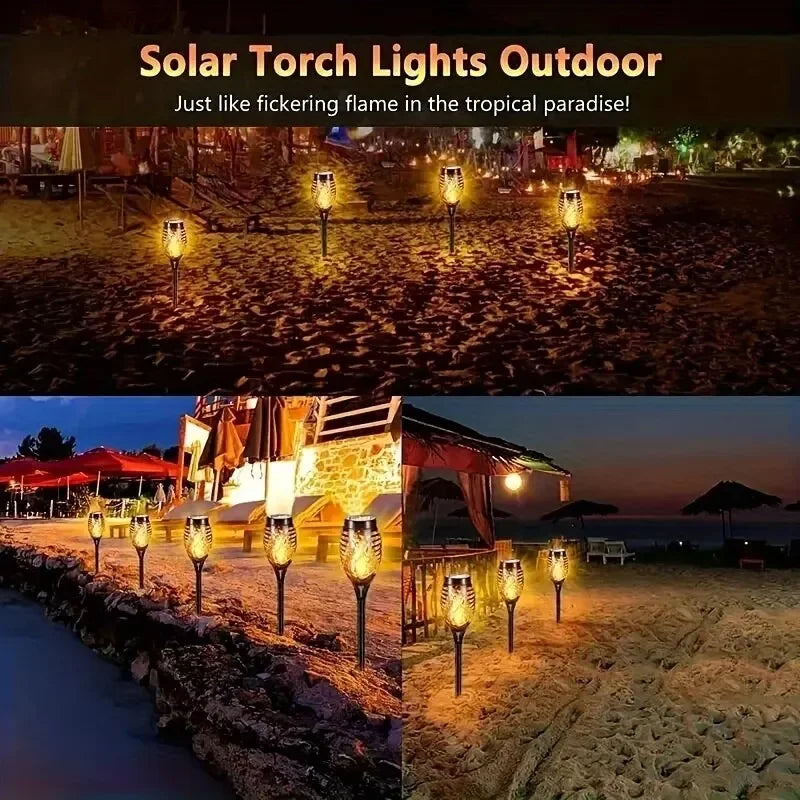 12LED Solar Flame Torch Light