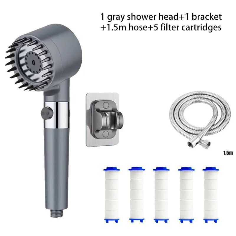 Shower Filter Head with Four Modes