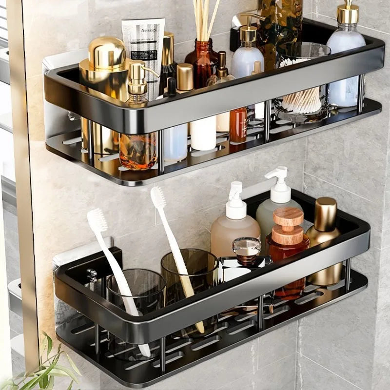 No Drill Bathroom Storage Rack