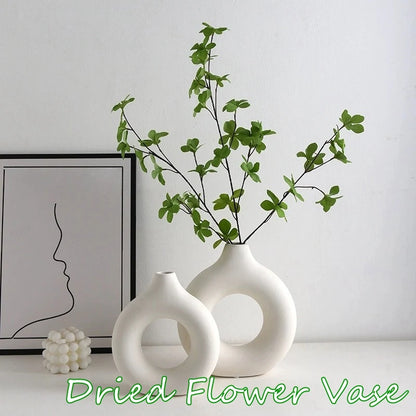 Imitation Ceramic White Vase