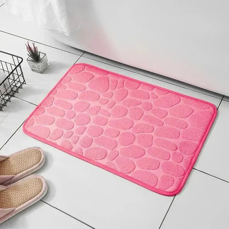 Embossed Fiber Carpet Anti-Slip Pebble Floor Mat