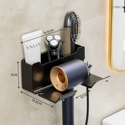 Wall-Mounted Hair Dryer Holder