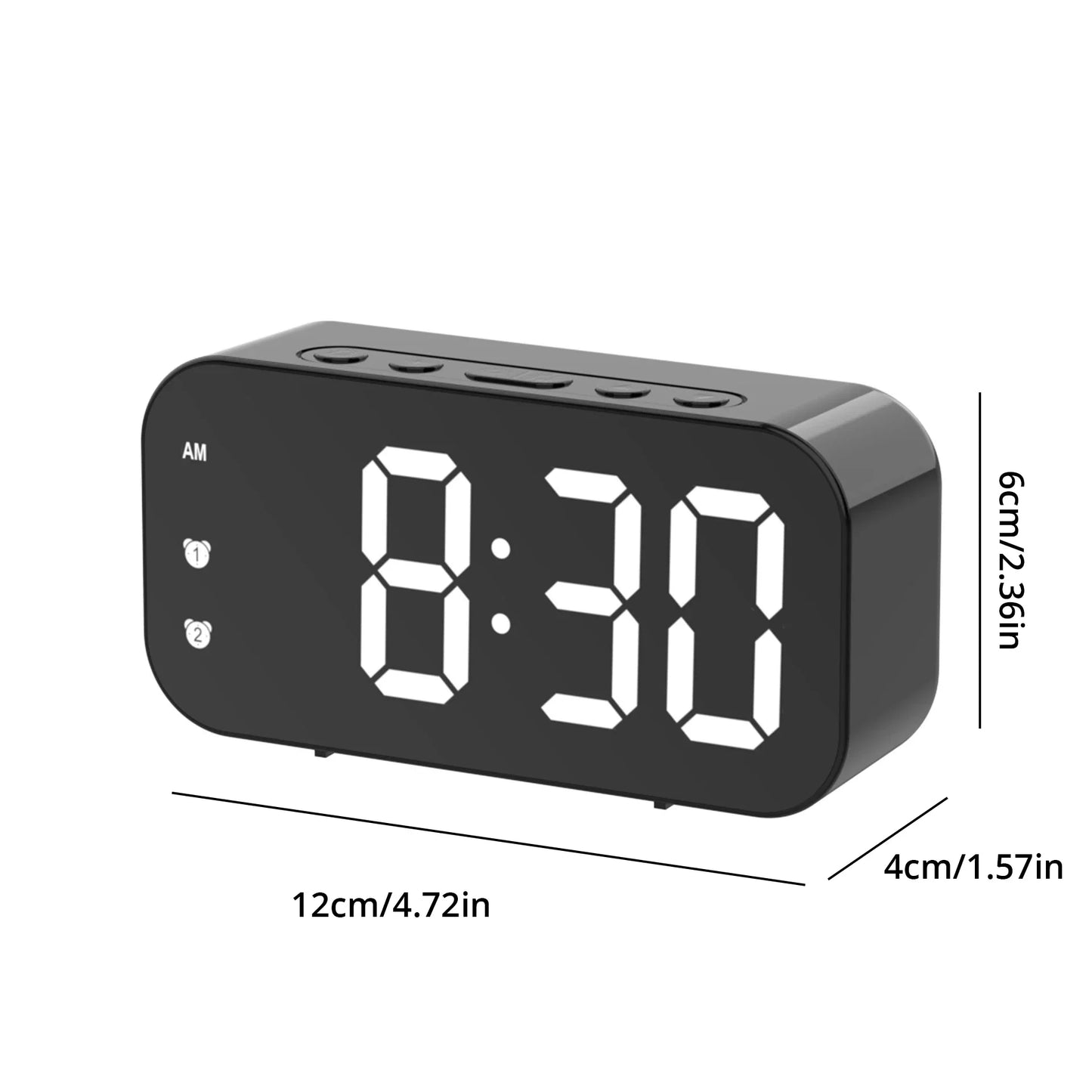 LED Mirror Table Clock