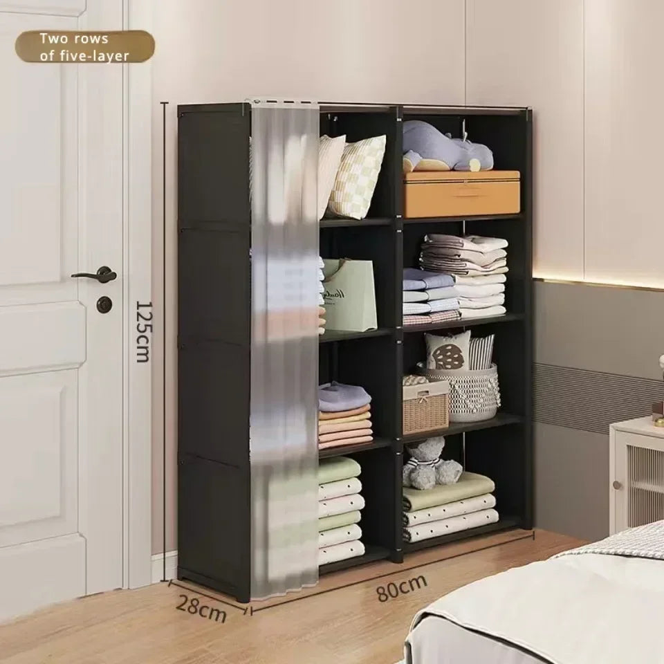 6/5 Layers Dustproof Wardrobe Storage Cabinet Bookshelf