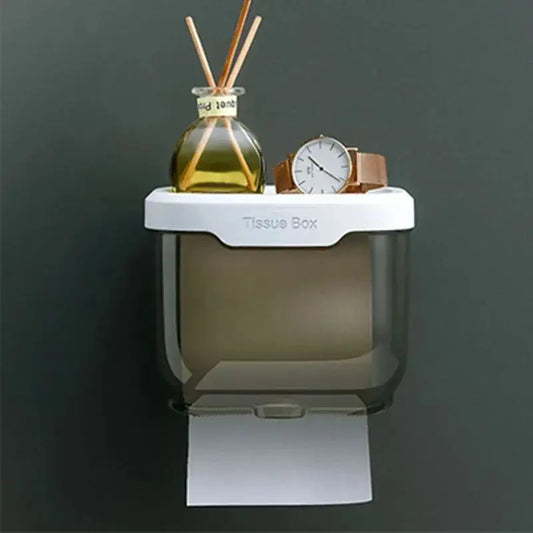 Punch-Free Toilet Paper Holder Box