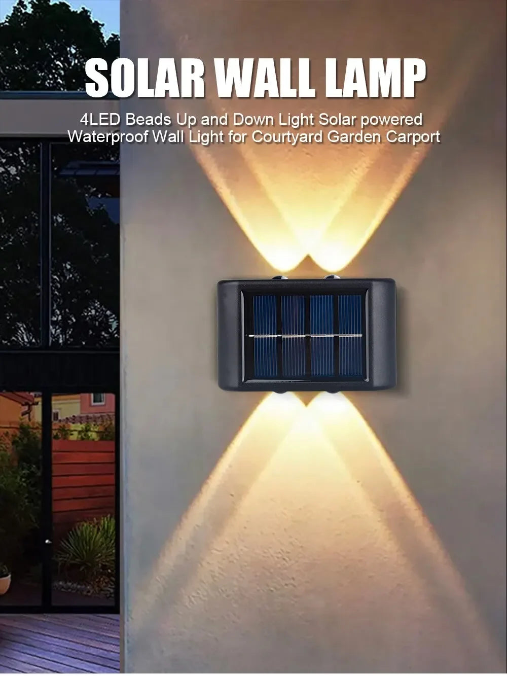 4LED Solar Wall Light