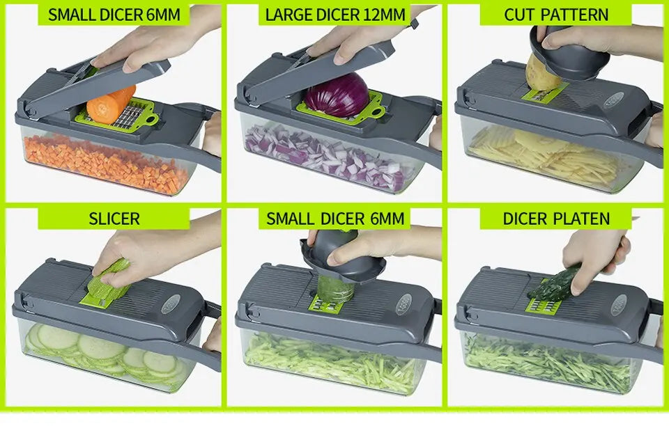 12-in-1 Multifunctional Vegetable Slicer Cutter