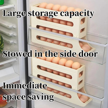 4-Tier Rolling Egg Storage Box