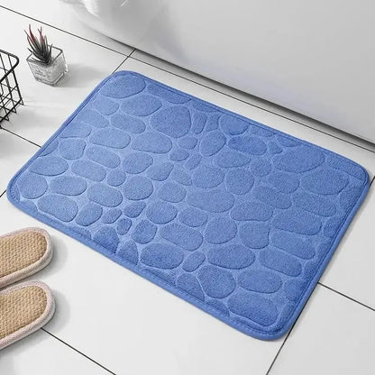 Embossed Fiber Carpet Anti-Slip Pebble Floor Mat