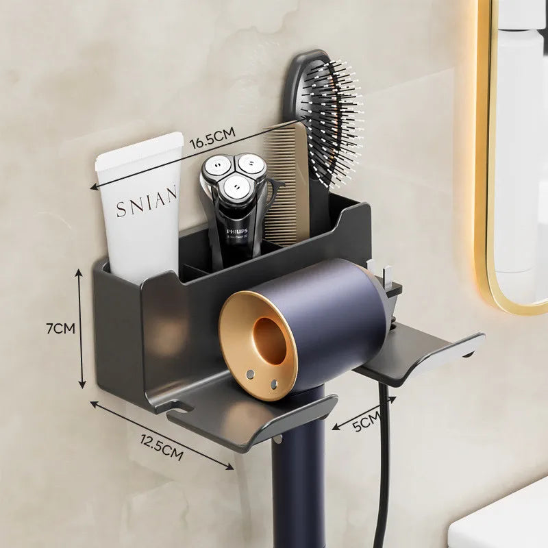 Wall-Mounted Hair Dryer Holder