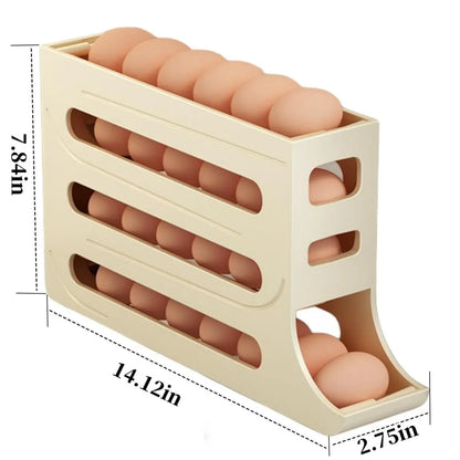 4-Tier Rolling Egg Storage Box