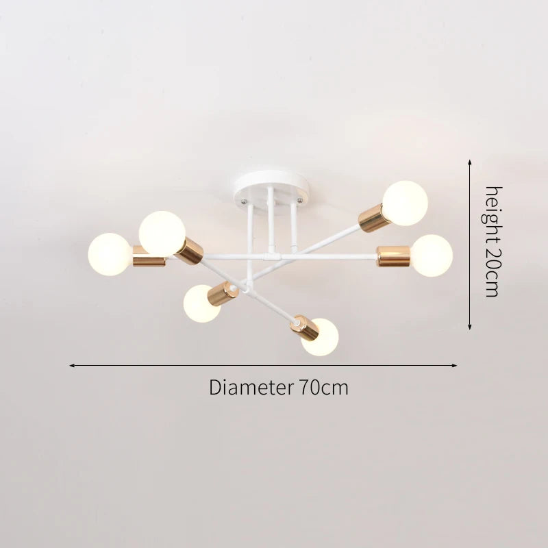 Retro Industrial 6-Head LED