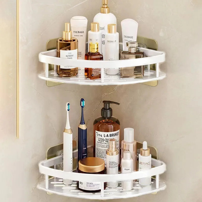 No Drill Bathroom Storage Rack