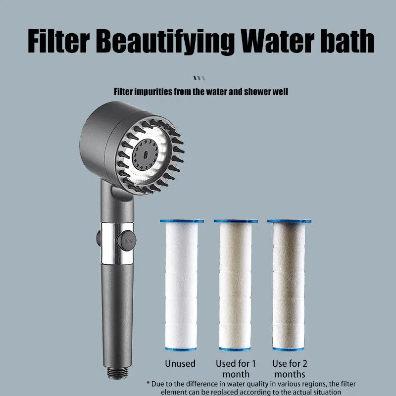 Shower Filter Head with Four Modes